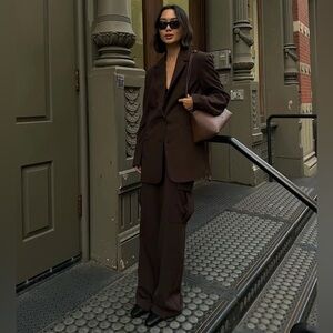 Oak + Fort Woven Baddie Cargo Trousers